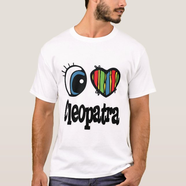 I Heart (Kärlek) Cleopatra Tee Shirt (Framsida)