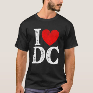 I Heart Kärlek Dc Washington D C Distress Souvenir T Shirt
