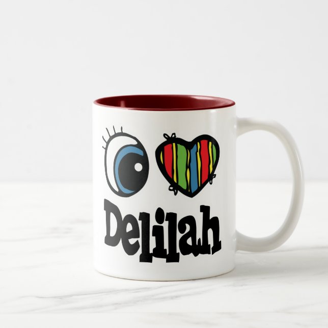 I Heart (Kärlek) Delilah Två-Tonad Mugg (Höger)