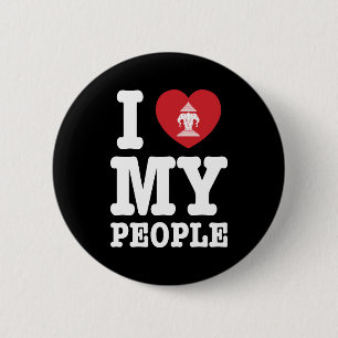 I Heart (Kärlek) Erawan My Lao People Knapp