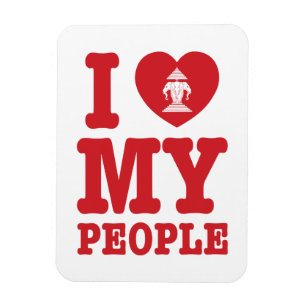 I Heart (Kärlek) Erawan My Lao People Magnet
