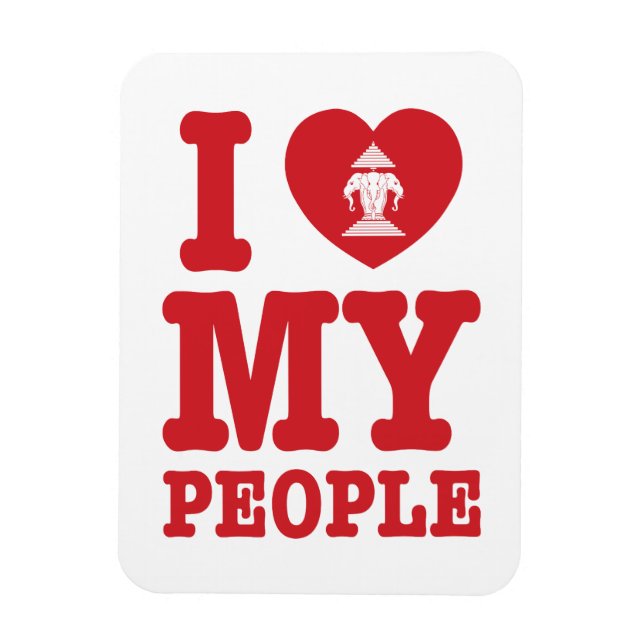 I Heart (Kärlek) Erawan My Lao People Magnet (Vertikal)