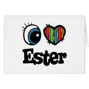 I Heart (Kärlek) Ester Hälsningskort