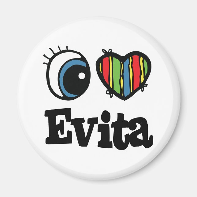 I Heart (Kärlek) Evita Magnet (Framsidan)