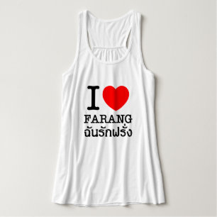 I Heart (Kärlek) Farang Linne Med Racerback