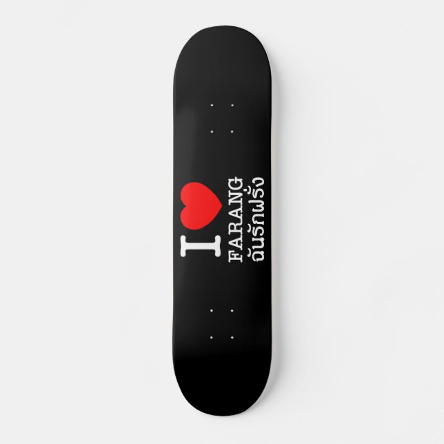 I Heart (Kärlek) Farang Skateboard Bräda 19,5 Cm (Framsida)