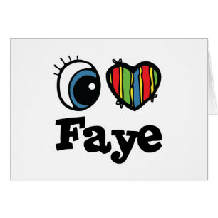 I Heart (Kärlek) Faye Hälsningskort