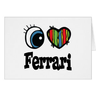 I Heart (Kärlek) Ferrari Hälsningskort