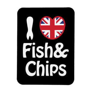 I Heart [Kärlek] Fiskar och Chip Magnet