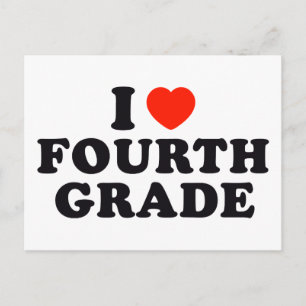 I Heart/Kärlek Fjärde Klass Vykort