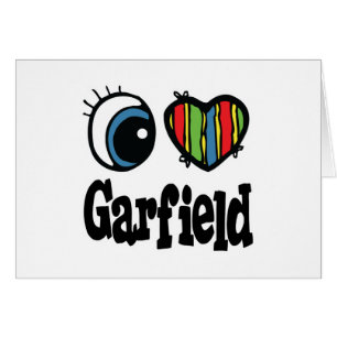 I Heart (Kärlek) Garfield Hälsningskort
