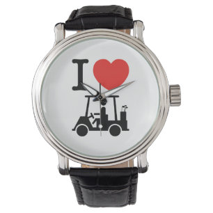 I Heart (Kärlek) Golf Cart Armbandsur