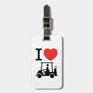 I Heart (Kärlek) Golf Cart Bagagebricka