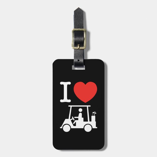I Heart (Kärlek) Golf Cart Bagagebricka (Vertikal Framsida)