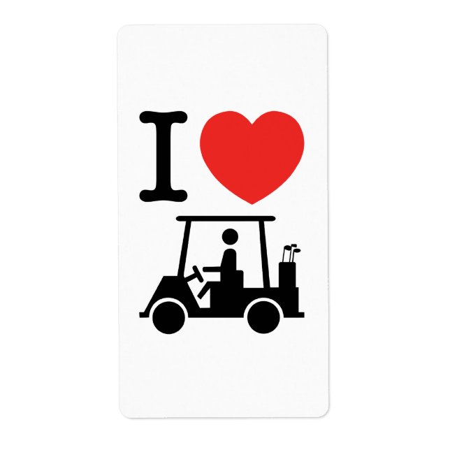 I Heart (Kärlek) Golf Cart Fraktsedel (Framsidan)