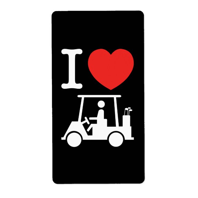 I Heart (Kärlek) Golf Cart Fraktsedel (Framsidan)