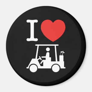 I Heart (Kärlek) Golf Cart Magnet