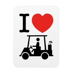 I Heart (Kärlek) Golf Cart Magnet