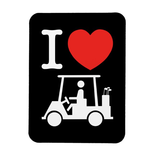 I Heart (Kärlek) Golf Cart Magnet (Vertikal)