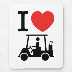 I Heart (Kärlek) Golf Cart Musmatta