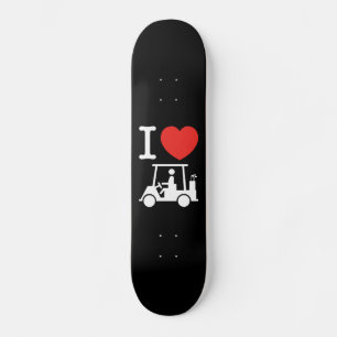 I Heart (Kärlek) Golf Cart Old School Skateboard Bräda 18 Cm