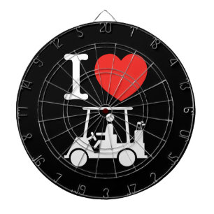 I Heart (Kärlek) Golf Cart Piltavla