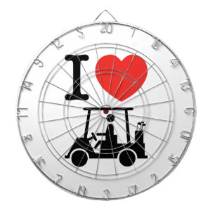 I Heart (Kärlek) Golf Cart Piltavla