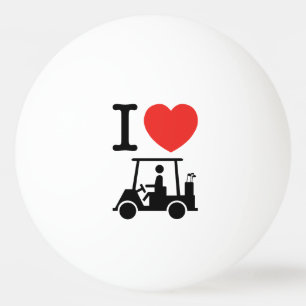 I Heart (Kärlek) Golf Cart Pingisboll