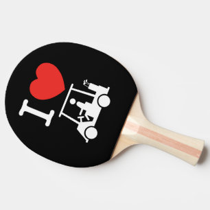I Heart (Kärlek) Golf Cart Pingisracket