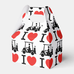 I Heart (Kärlek) Golf Cart Presentaskar
