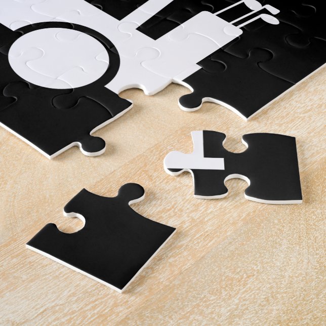 I Heart (Kärlek) Golf Cart Pussel (Sidan)