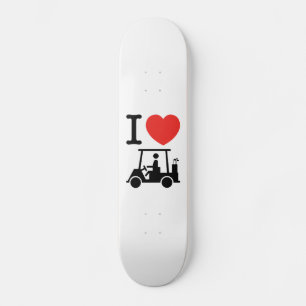 I Heart (Kärlek) Golf Cart Skateboard Bräda 20,5 Cm