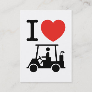 I Heart (Kärlek) Golf Cart Visitkort