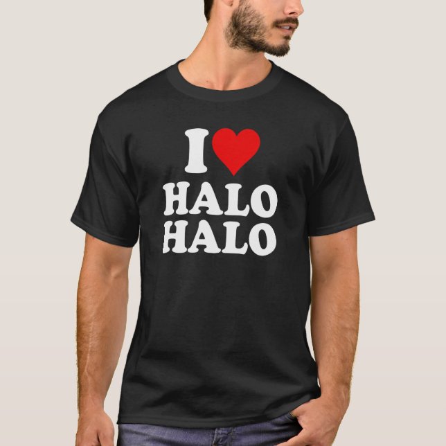 I Heart Kärlek Halo Halo Filippinerna T Shirt (Framsida)