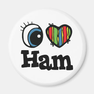 I Heart (Kärlek) Ham Magnet