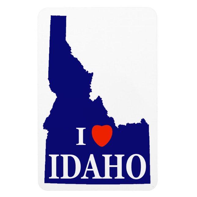 I Heart (Kärlek) Idaho Magnet (Vertikal)
