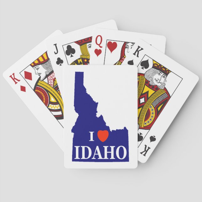 I Heart (Kärlek) Idaho Spel Kort (Baksidan)
