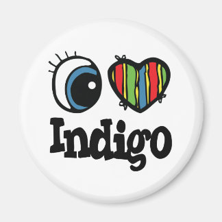 I Heart (Kärlek) Indigo Magnet