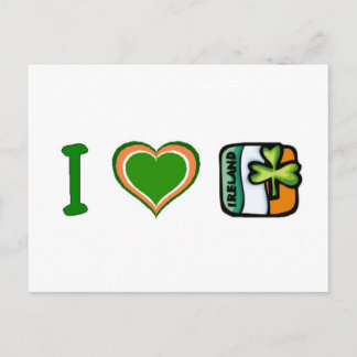 I Heart (Kärlek) Ireland Vykort