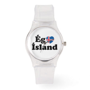 I Heart (Kärlek) Island [Ég Elska Ísland] isländsk Armbandsur