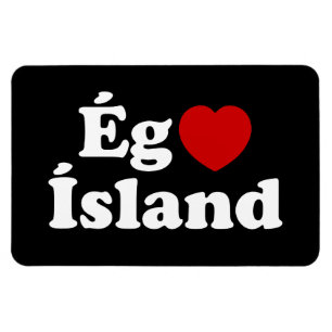 I Heart (Kärlek) Island [Ég Elska Ísland] isländsk Magnet