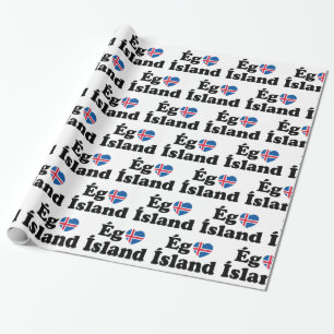 I Heart (Kärlek) Island [Ég Elska Ísland] isländsk Presentpapper