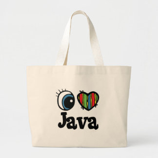 I Heart (Kärlek) Java Jumbo Tygkasse