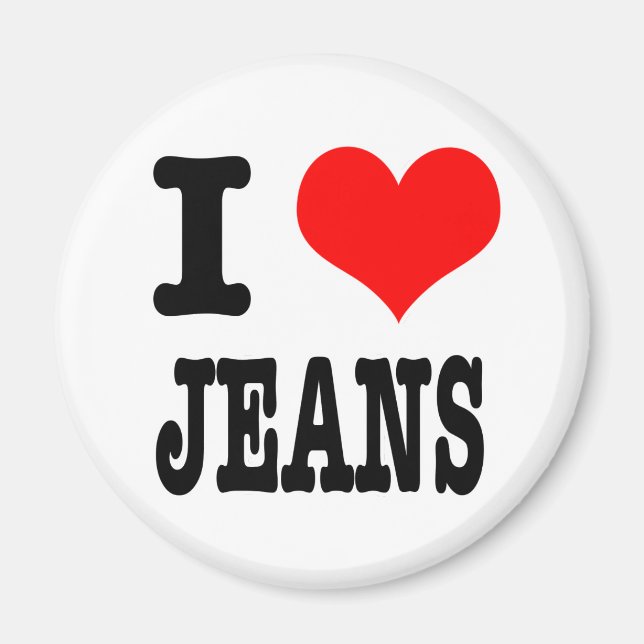 I HEART (KÄRLEK) JEANS MAGNET (Framsidan)