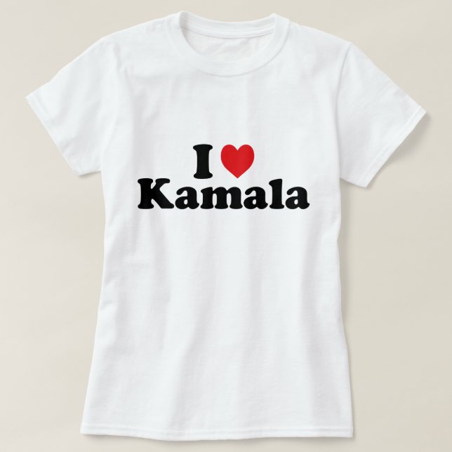 I HEART KÄRLEK KAMALA HARRIS I kärlek lustig kamal T Shirt (Design framsida)