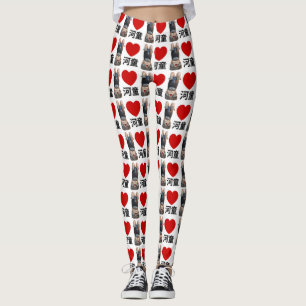 I Heart [Kärlek] Kappa 河 童 Leggings