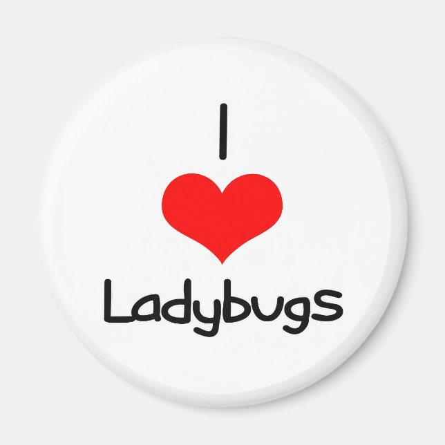 I Heart (Kärlek) Ladybugs Magnet (Framsidan)