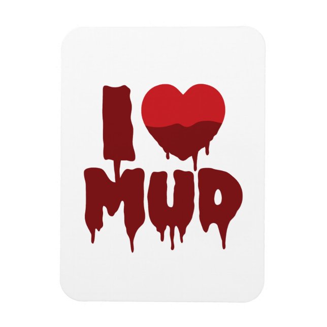 I Heart (Kärlek) Lera Magnet (Vertikal)