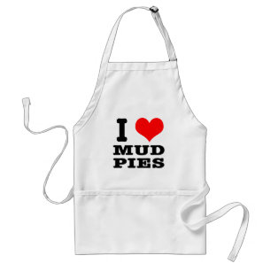 I HEART (KÄRLEK) lera paj Förkläde