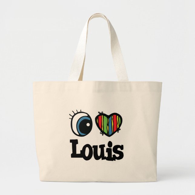 I Heart (Kärlek) Louis Jumbo Tygkasse (Framsidan)